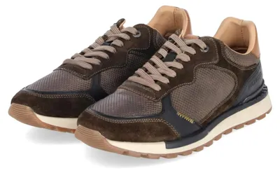 Productafbeelding van Bullboxer heren lage sneaker, bruin leer, maat: 41