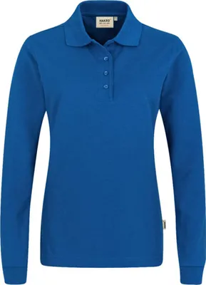 Produktbild von HAKRO Longsleeve Poloshirt Performance Damen #215 Gr. L royalblau