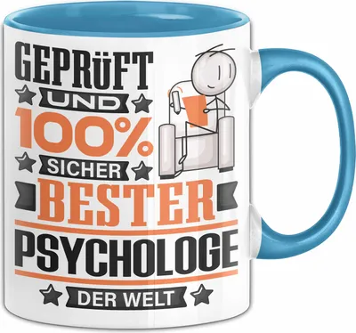 Produktbild von Psychologe Geschenk Lustiger Spruch für Psychologe Geschenkidee Bester Psychologe Der Welt (Blau)