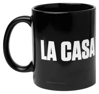 Produktbild von Inny, Keramikbecher 330ml La Casa de Papel, mikrowellengeeignet, Schwarz