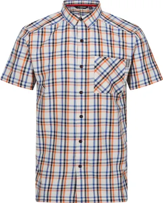 Image de Regatta - Chemise "Mindano VIII" pour hommes à manches courtes RG9776 (M) (Bleu roi/Persimmon)