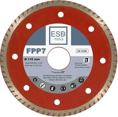 Produktbild von Diamanttrennscheibe Fliese Segment Diamantscheibe 115 mm Klinker FPP7