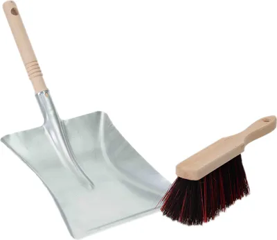 Image de Novaliv 1x Set pelle de balayage galvanisé Arenga et Elaston Balayette et pelle Set de balayage dustpan and brush Set de balayage manuel Balayette Arengaborsten Balayette poils Elaston Balayette manuelle