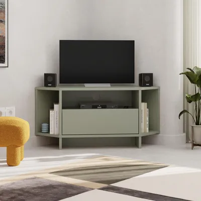 Zdjęcie produktu dla Decortie Viva, szafka RTV, kolor: zielony, wymiary: 95,7 x 35,4 x 45 cm