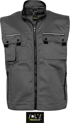 Image de SOLs ProWear 80500 | Bodywarmer Zenith Pro pour homme / Lavable à 60 °C - Couleur : Dark Grey (Solid) - Taille : L
