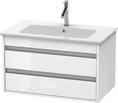 Produktbild von Waschtischunterbau KETHO 480x800x475mm weiß hochglanz weiß hochglanz