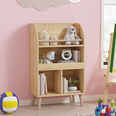 Produktbild von Skye Decor, Minola - Sapphire Oak, Bücherregal, Saphir-Eiche, 100% MELAMINBESCHICHTETE SPANNPLATTE, 60 x 30 x 102 cm