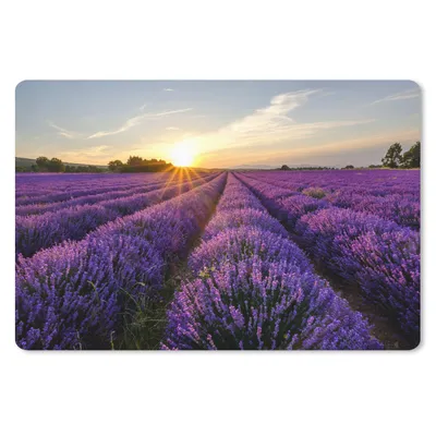 Produktbild von MuchoWow® Mauspad Mousepad Lavendel - Blumen - Sonnenuntergang - Lila 27x18 cm - Mousepads - Maus Mat - Pad - Mausunterlage - Büroartikel - Desk Matten