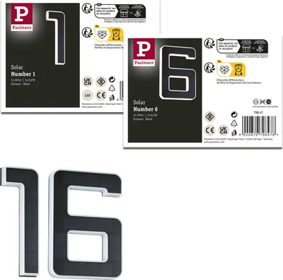 Produktbild von Paulmann Bundle Solar LED Hausnummernleuchte Nummer 16