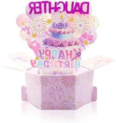 Produktbild von 3D Vouwkaarten für Mädchen - Personalisierte Geschenke zum Geburtstag