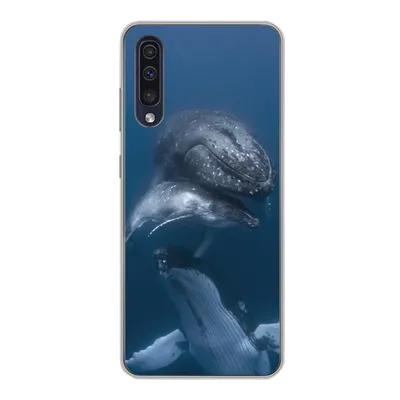 Produktbild von MuchoWow® Handyhülle Schutzhülle Hülle für Samsung Galaxy A30s Wale - Meer - Familie Silikon Softcase Handy Hülle - Karteninhaber