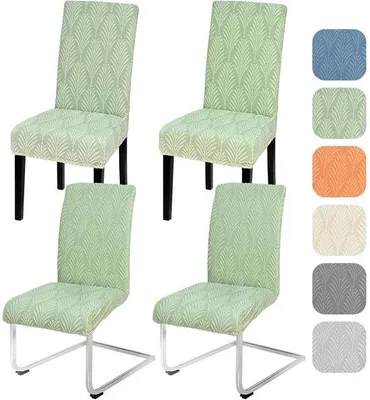 Produktbild von Unyqoos® 46er-Set Stretch-Stuhlhussen – dehnbare Stuhlbezüge aus Polyester/Elasthan, maschinenwaschbar, passend für Esszimmer- & Hochzeitsstühle ohne Armlehnen, verschiedene Farben