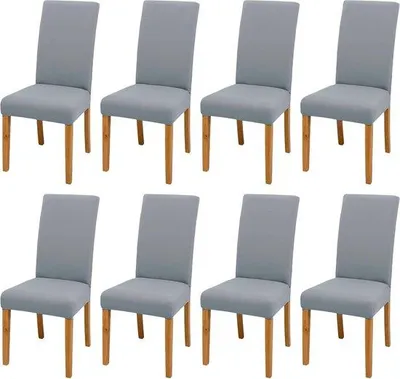 Productafbeelding van Stoelhoezen - Set van 8 - Stretch stoelhoezen - Schommelstoelen - Stretch stoelhoes - Elastische moderne hoes voor eetkamer - Stoel - Bruiloft
