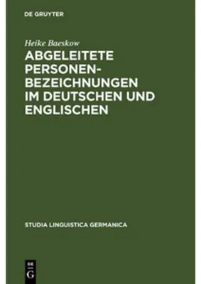 Obrázek produktu pro Abgeleitete Personenbezeichnungen im Deutschen und Englischen