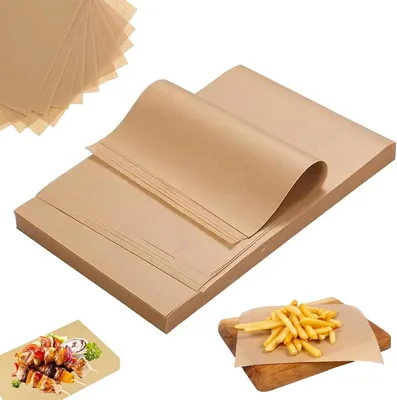 Produktbild von Backpapier, 20 x 30 cm, fettdichtes Pergamentpapier für Backpapier, Pergament, Ofenpapier, fettdicht, Backbleche für Ofen, antihaftbeschichtet, 100 Stück