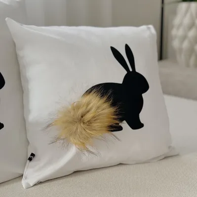 Produktbild von Kissenhülle - Bunny weiß 50x50 cm
