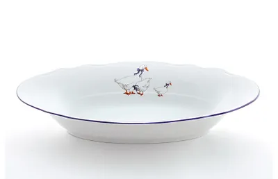 Image de Corbeille à pain, oie, porcelaine tchèque, 33 cm, Leander