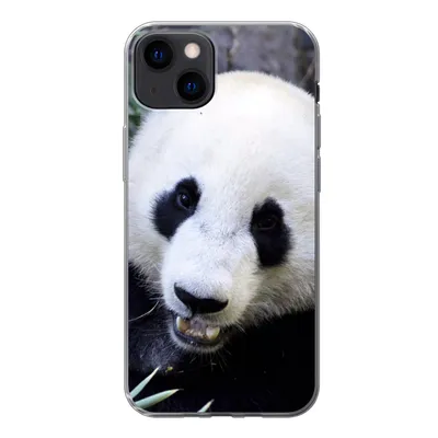 Produktbild von MuchoWow® Handyhülle Schutzhülle Hülle für iPhone 13 Panda - Tier - Blätter Silikon Softcase Handy Hülle - Karteninhaber