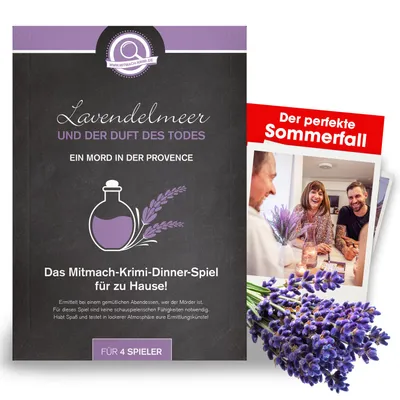 Produktbild von Lavendelmeer und der Duft des Todes - Krimi-Dinner Spiel 4 Personen