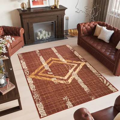 Produktbild von Teppich Wohnzimmer Schlafzimmer Kurzflor Design Modern Braun Beige Meliert  140 x 200 cm