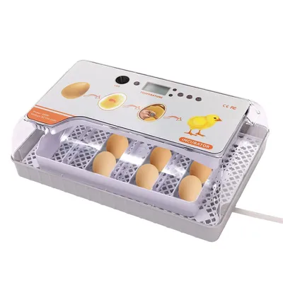 Image de 20 œufs Incubateur Couveuse Incubateurs entièrement automatiques Couveuse automatique pour poules avec affichage LED pour les familles et les fermes pour les poules, canards, oies