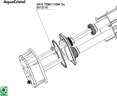 Produktbild von JBL Ersatzteil 2x Klemmsicherung für UV-C 72 / 110 W