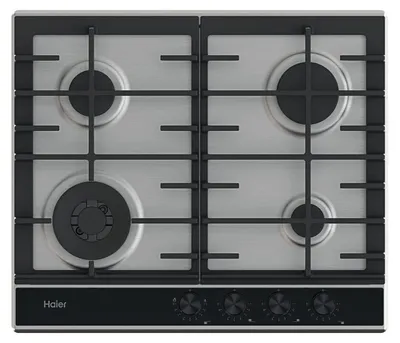 Produktbild von Haier Series 4 HAHG6BF4XH, Edelstahl, Integriert, 60 cm, Gaskochfeld, Edelstahl, 4 Zone(n)