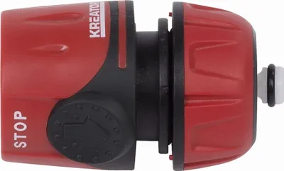 Produktbild von KREATOR Wasserschlauch Verbindung Verbindungsstück Wasserstopp 1/2" 12 mm - Verbindung 1/2" + Stopfunktion