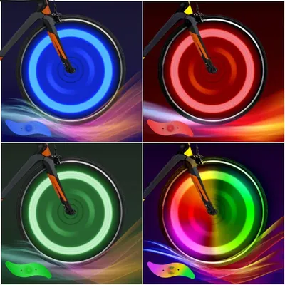 Produktbild von Fahrradspeichenlichter, 4 Stück. Reifenreflektoren