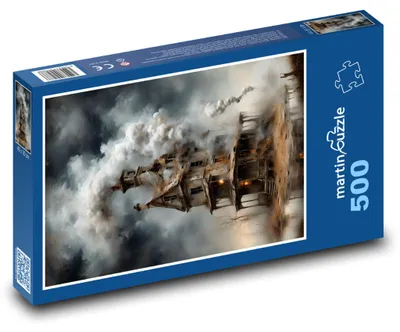 Produktbild von martinpuzzle - Puzzle 500 Teile - Spukhaus