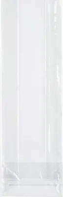 Produktbild von 1000x Blockbodenbeutel mit Siegelnaht transparent  55 + 35mm x 210mm 40my