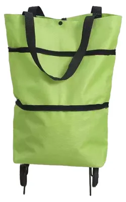 Produktbild von Faltbare Einkaufstasche mit Rollen, großes Fassungsvermögen, wasserdicht, faltbar, vielseitig einsetzbar, Einkaufswagen