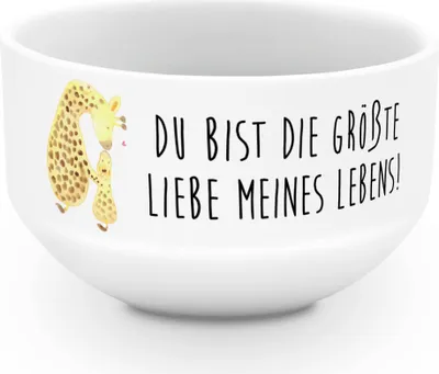 Produktbild von Mr. & Mrs. Panda Schüssel Giraffe Kind - Weiß - Geschenk, Mama, Mutter, Sohn, Wildtiere, frühstücksbowl, Lieblingsmensch, joghurtbowl, Tochter, reisschale, schale