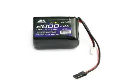 Produktbild von Arrowmax AM Lipo 2700mAh 2S TX/RX 7.4V Flat Pack