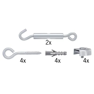 Produktbild von Paulmann Wire System Light&Easy Spann-Montageset Chrom matt Metall