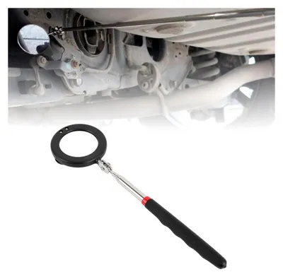 Produktbild von Flexibler Teleskop-Inspektionsspiegel, 360 Grad schwenkbar, für Kfz-Mechaniker, Edelstahl, 275 mm bis 875 mm