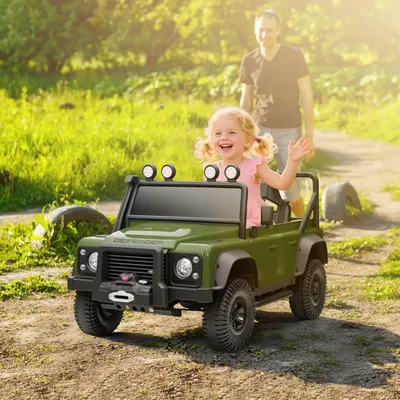 Image de Voiture électrique pour enfants, 12V, avec télécommande | Couleur : Vert | Dimensions : 61 x 115 x 61 cm