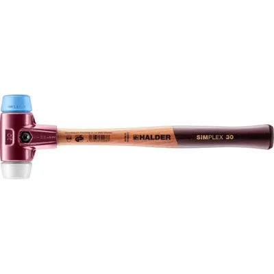 Produktbild von Halder Schonhammer Durchmesser 30mm 340g Simplex mit Schlageinsatz Super-Kunststoff / TPE - 3017030