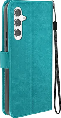 Produktbild von Mayaxess, Samsung Galaxy A54 5G Wallet Case Standfunktion mit Handschlaufe, Türkis