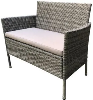 Produktbild von TrendLine Rattanbank 2 Sitzer Greta 103 x 59 x 85 cm