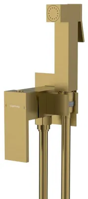 Image de CUBEMIX Mélangeur pour bidet avec stop douche, or mat