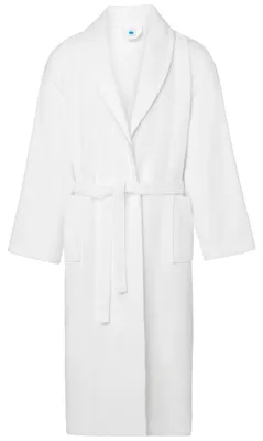 Image de Peignoir pour homme Ladeheid en tissu éponge 100 % coton à motif gaufré LA40-226 (Blanc (P01), L)