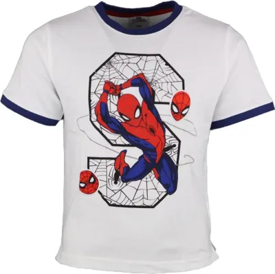 Produktbild von Marvel Spiderman T-Shirt Kurzarm Kinder Jungen Shirt – Weiß / 104