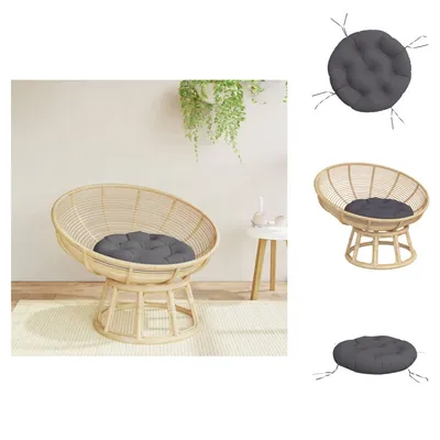 Immagine prodotto di vidaXL Cuscino rotondo antracite Ø 60 x 11 cm Tessuto Oxford - Cuscino per seduta