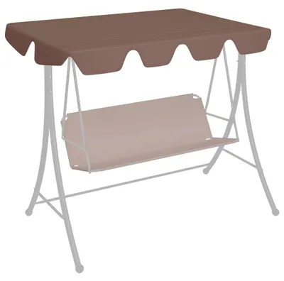 Produktbild von Ersatzdach für Hollywoodschaukel Sonnendach Ersatzbezug Schaukeldach Plane für Gartenschaukel und Sonnenliege wetterfestes Gewebe Braun 210 x 146 cm