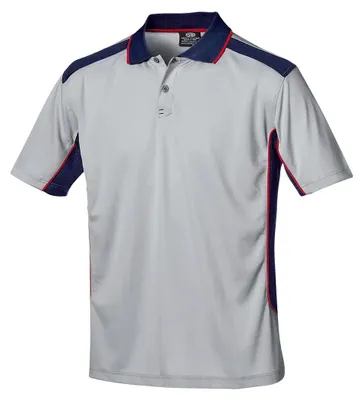 Immagine prodotto di Polo da lavoro da uomo Sir Safety Athletic a maniche corte, traspirante, 100% poliestere, XXL, GRIGIO/BLU