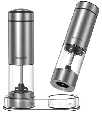Elektrische Peper- und Salzmühle, Edelstahl, 95 ml, LED-Licht