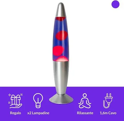 Productafbeelding van Lavalamp - Sfeerlamp - Gloeilamp - LED/Gloeilamp - Gekleurde Lamp - Kerst Cadeau