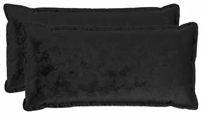 Immagine prodotto di vidaXL, 2 federe per cuscini, HOUTEN, nere, 40 x 80 cm, in flanella