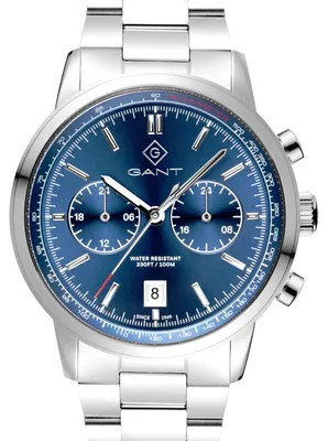 Produktbild von GANT Herrenuhr Quarzuhr silber / blau onesize Herren 42 mm G196002, G196003